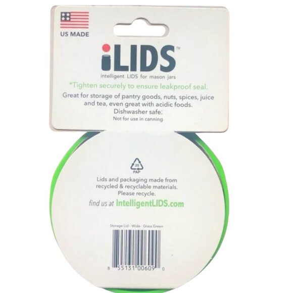 Mason Jar Storage Lid, Wide Mouth, Lime Green - Picture 8 of 11